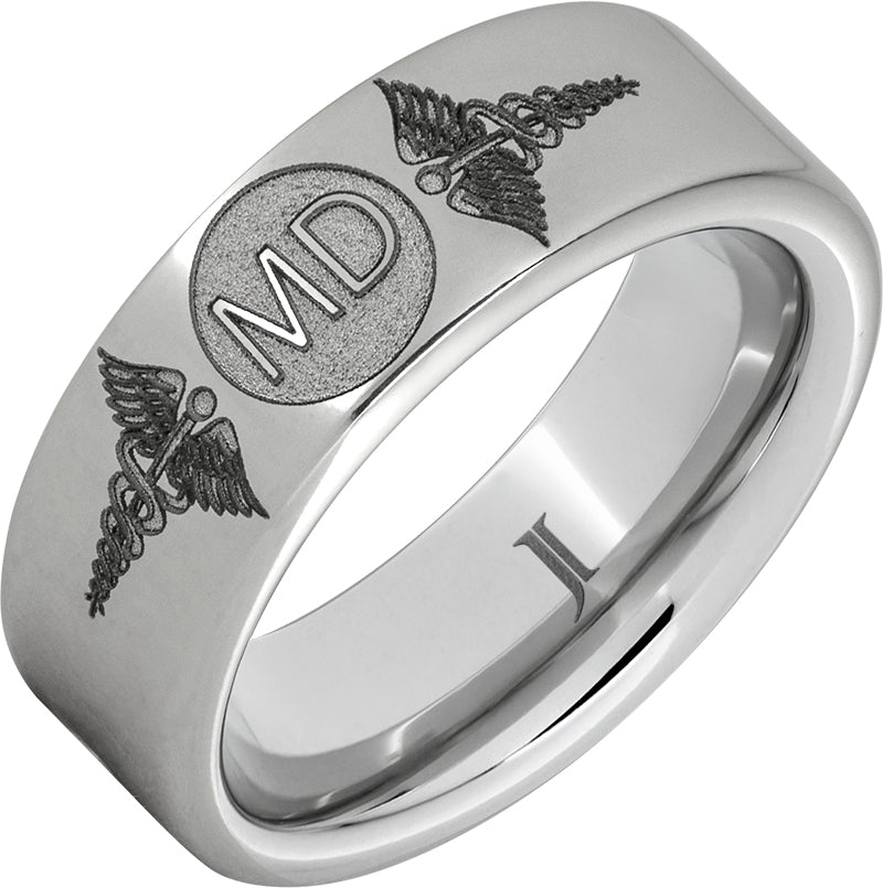 Serinium® Ring With Caduceus - Medical Doctor