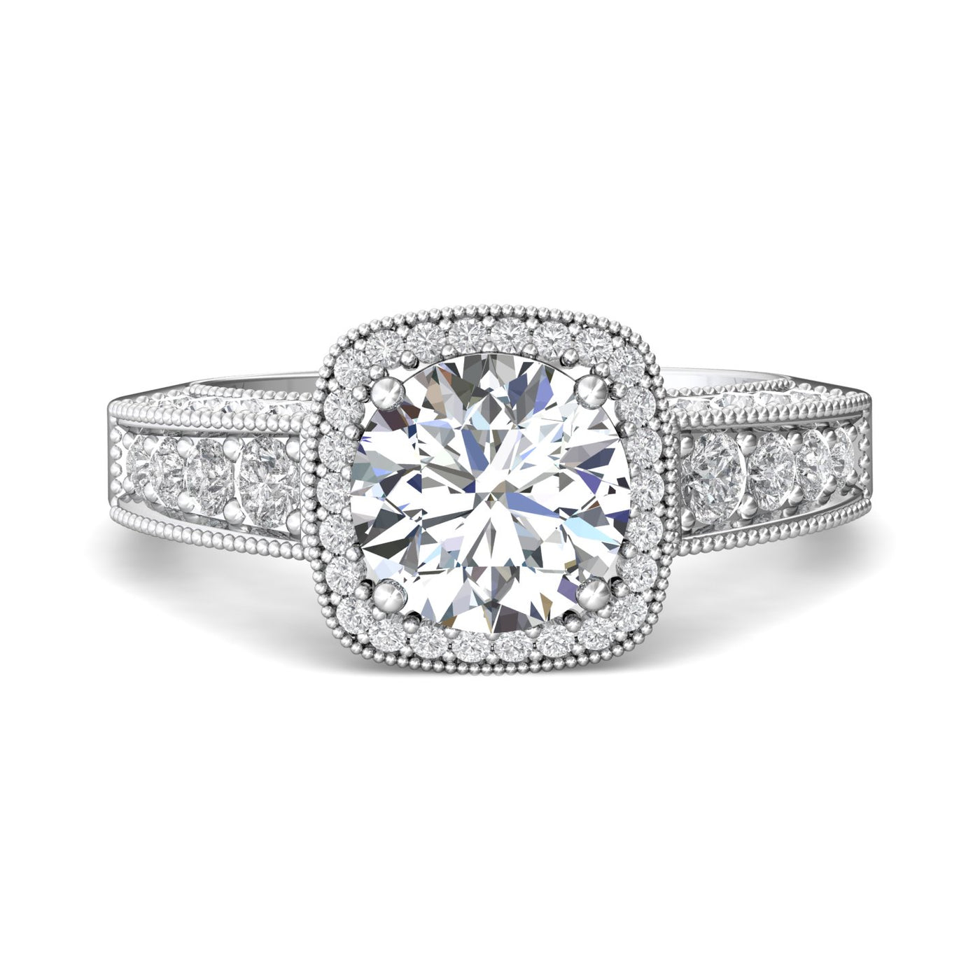 FlyerFit Encore 14K White Gold Engagement Ring