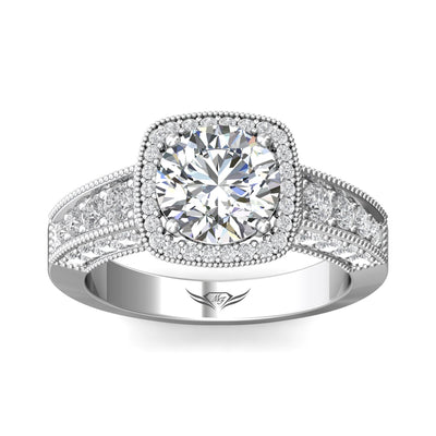 FlyerFit Encore 14K White Gold Engagement Ring