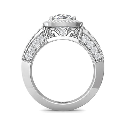 FlyerFit Encore 14K White Gold Engagement Ring