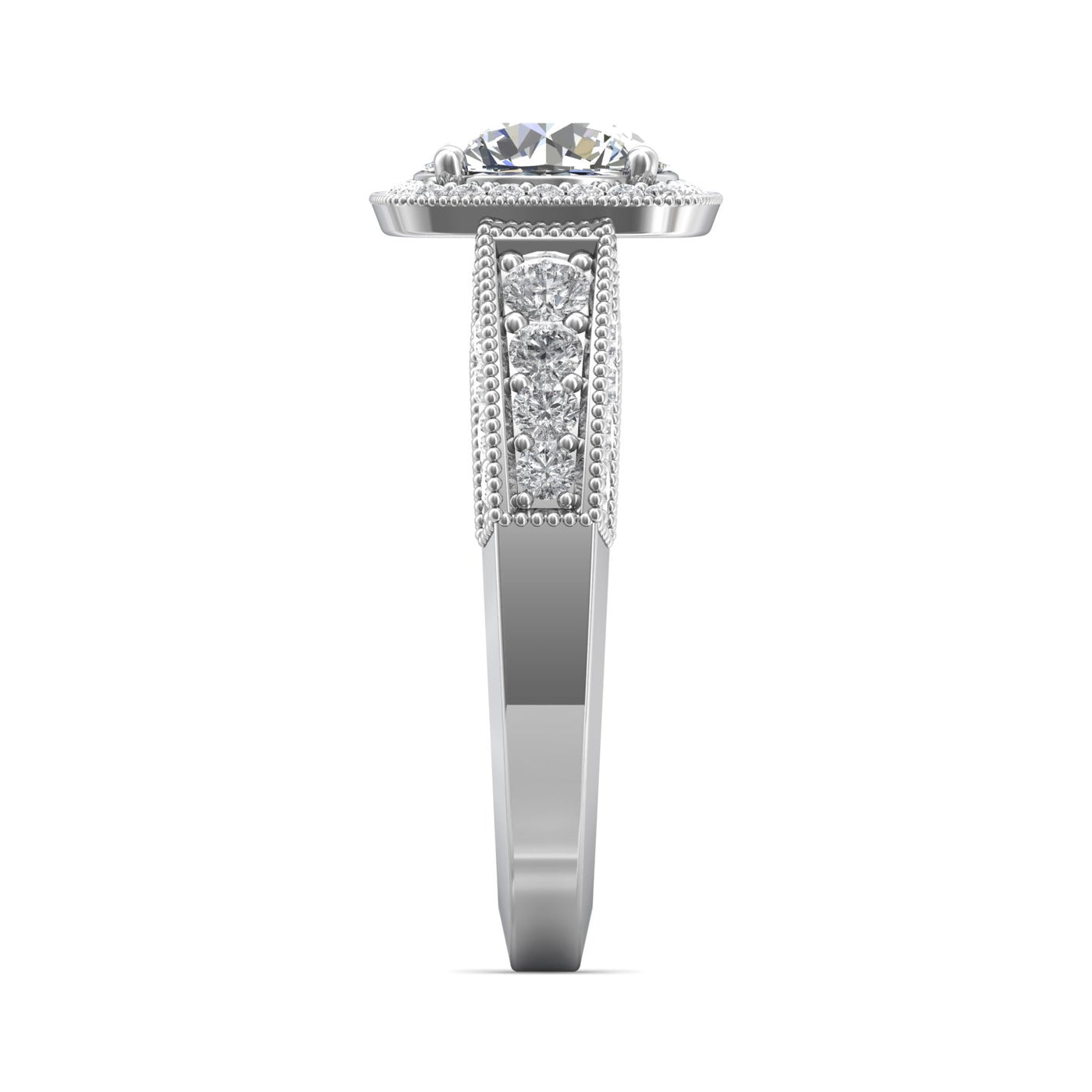 FlyerFit Encore 14K White Gold Engagement Ring