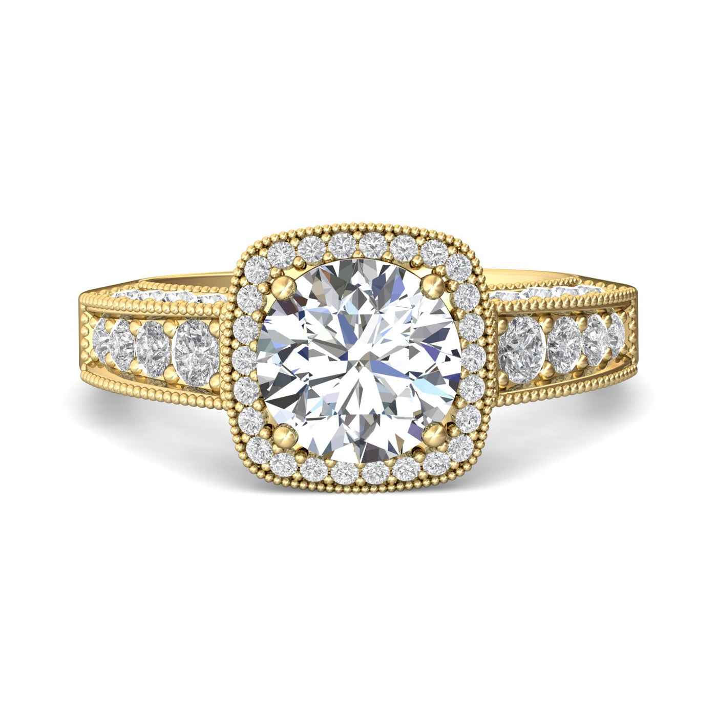 FlyerFit Encore 14K Yellow Gold Engagement Ring