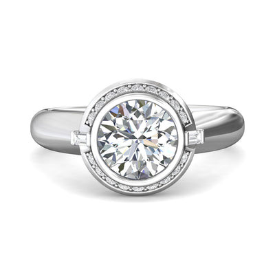 FlyerFit Encore 18K White Gold Engagement Ring