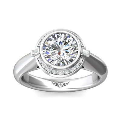 FlyerFit Encore 14K White Gold Engagement Ring