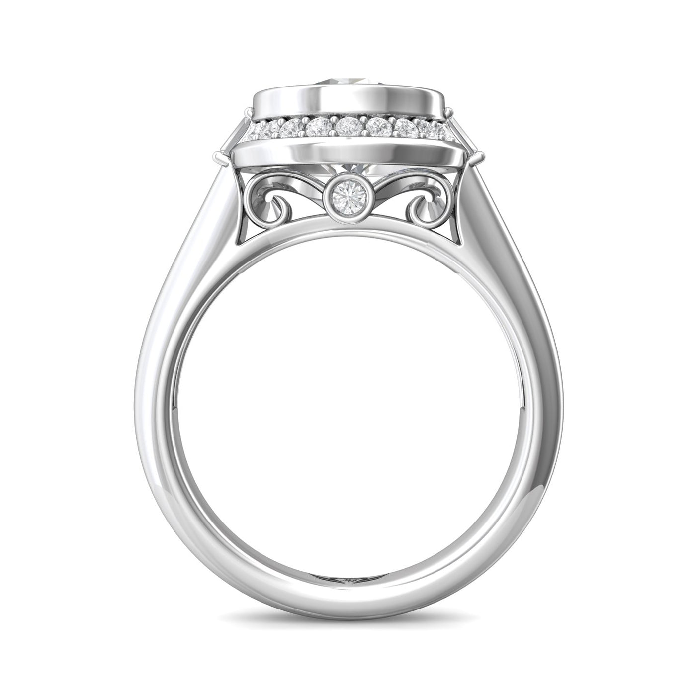 FlyerFit Encore 18K White Gold Engagement Ring