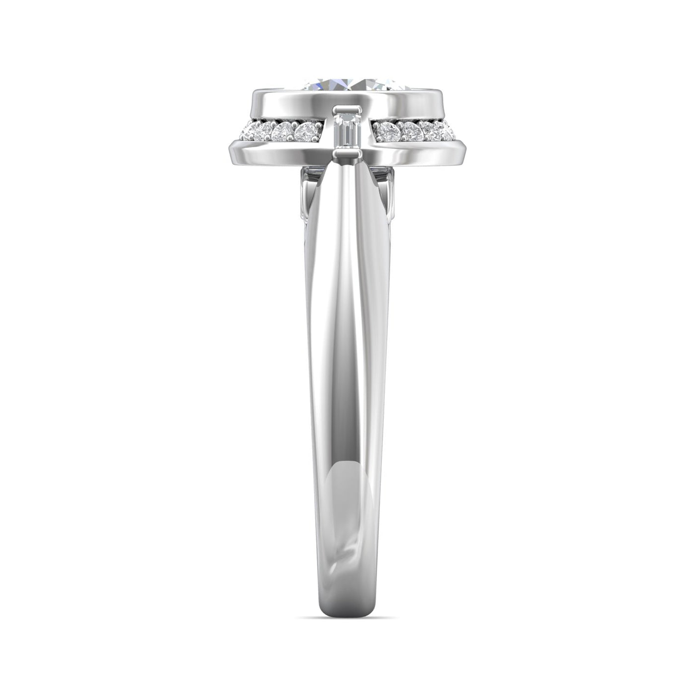 FlyerFit Encore 14K White Gold Engagement Ring