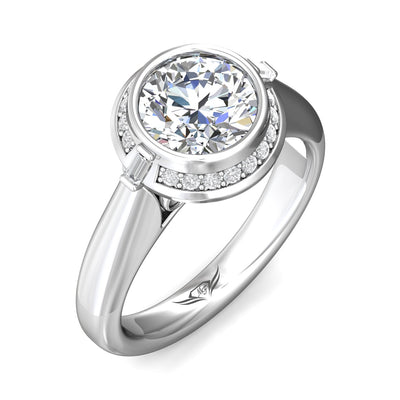 FlyerFit Encore 14K White Gold Engagement Ring