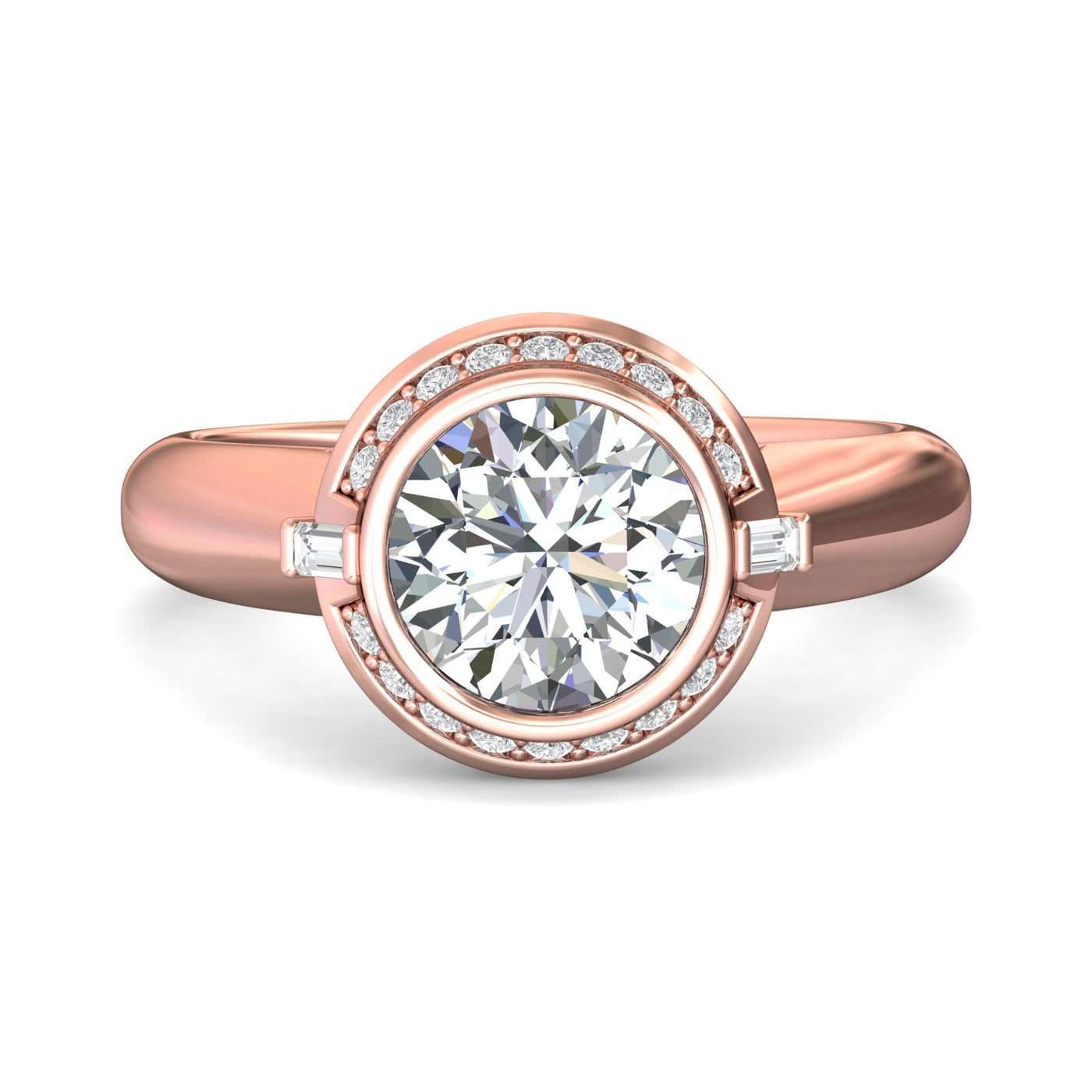 FlyerFit Encore 14K Pink Gold Engagement Ring