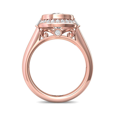 FlyerFit Encore 18K Pink Gold Engagement Ring