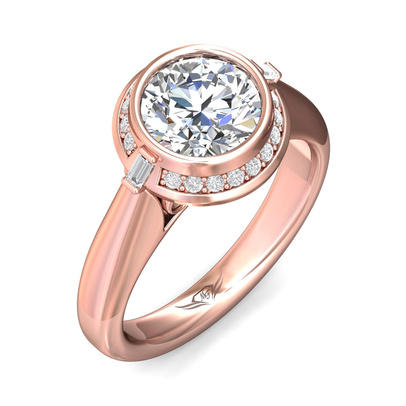 FlyerFit Encore 14K Pink Gold Engagement Ring