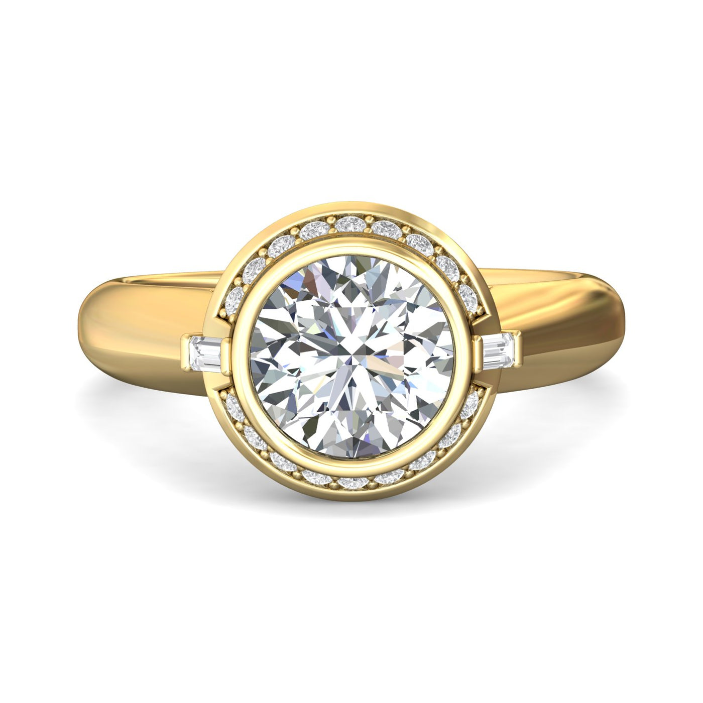 FlyerFit Encore 14K Yellow Gold Engagement Ring