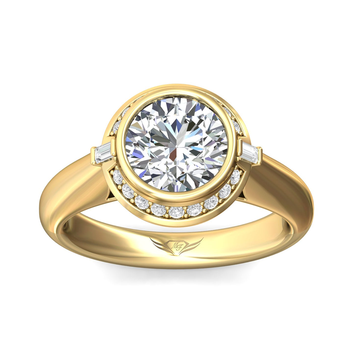 FlyerFit Encore 18K Yellow Gold Engagement Ring